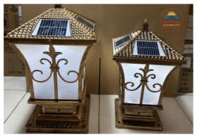 Đèn Trụ Cổng Năng Lượng Mặt Trời Hình Tháp